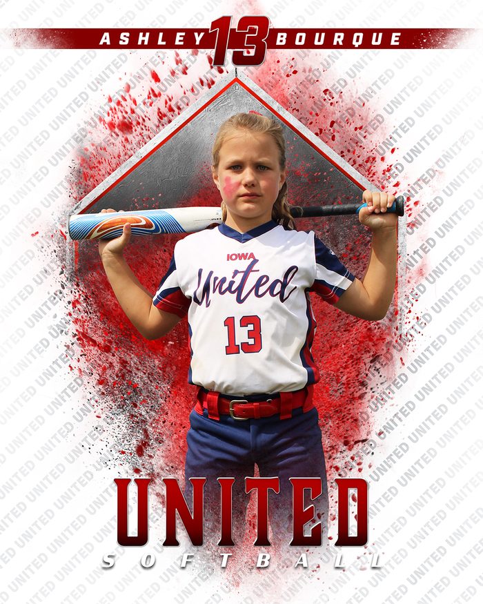 Softball sports photography — composite editing